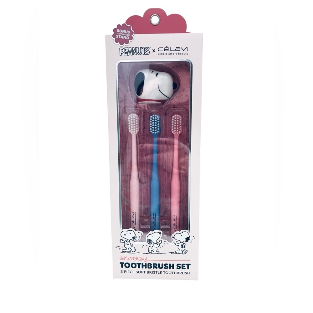 Peanuts x Celavi Snoopy Toothbrush Set